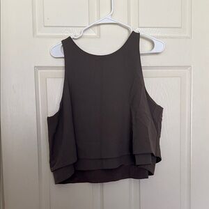 Elegant Brown Sleeveless Top